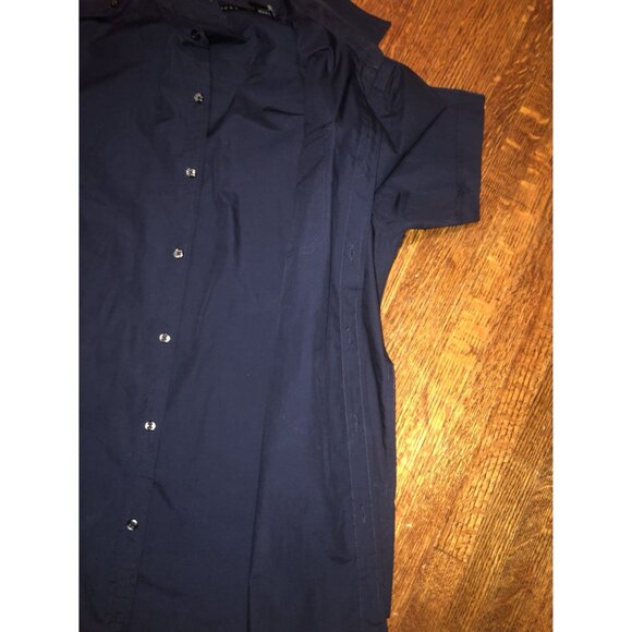 Sean John Men's Navy Short Sleeve Button-Up Shirt Size Medium - Picture 9 of 16